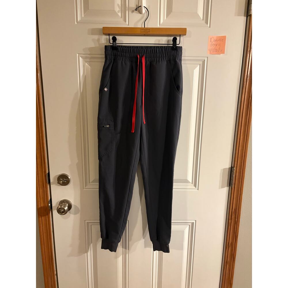 Figs Women's Zamora High-Waisted Jogger Scrub Pants Charcoal XS